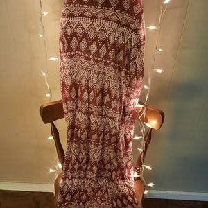 Bohemian Print Maxi Skirt
